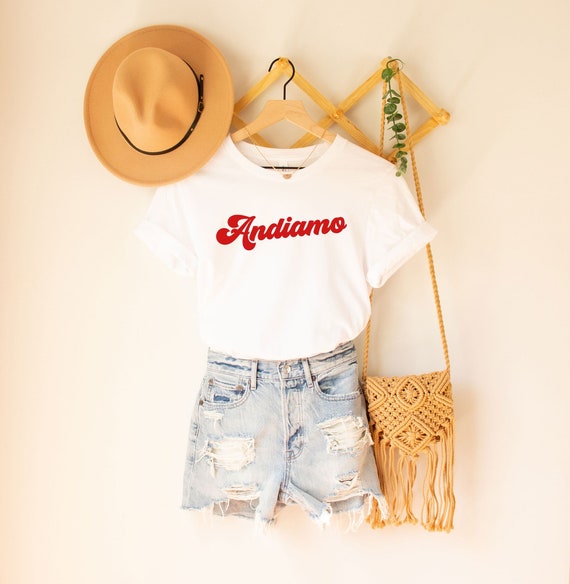 Andiamo Tee,Italy shirt, Italy quote, Italy gift, Italy souvenir, Italy theme, Italy traveller, Ciao shirt, Italy t-shirt, italy gift