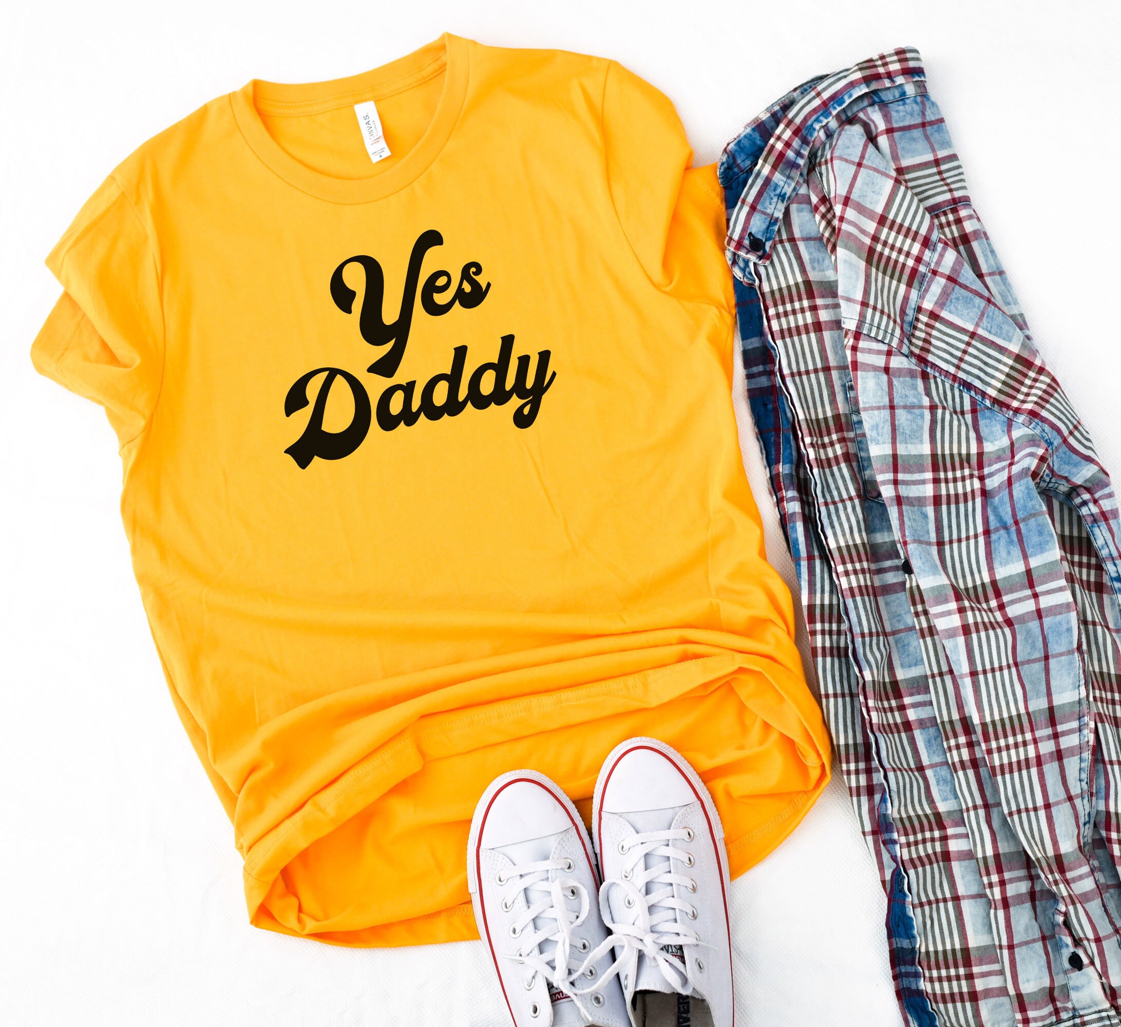 yes daddy shirt yellow