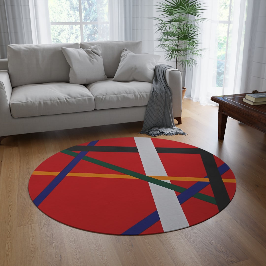 RED Round Rug Bringing Bold Colour Into Your Home. Etsy