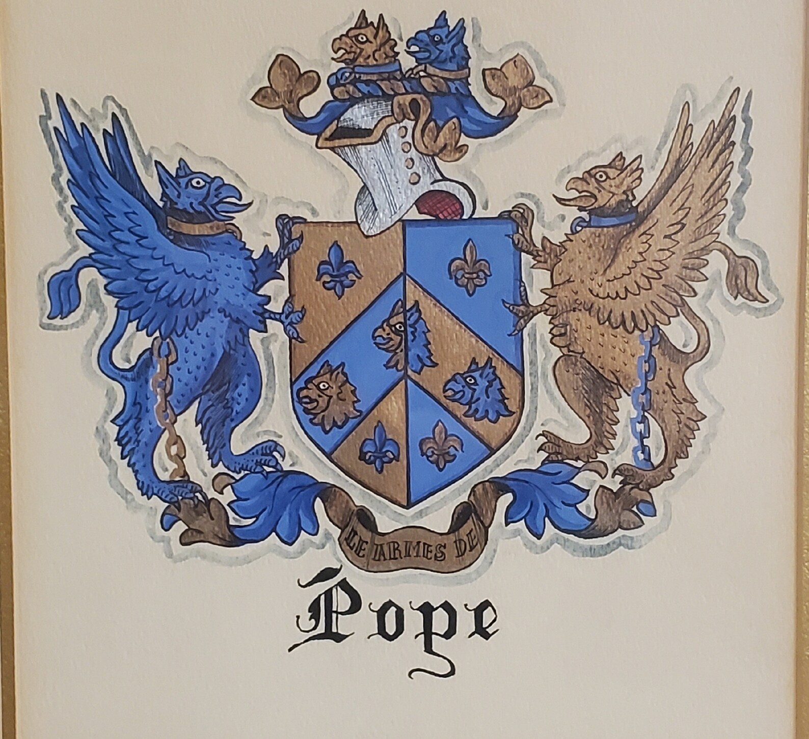 Pope Family Coat of Arms Etsy