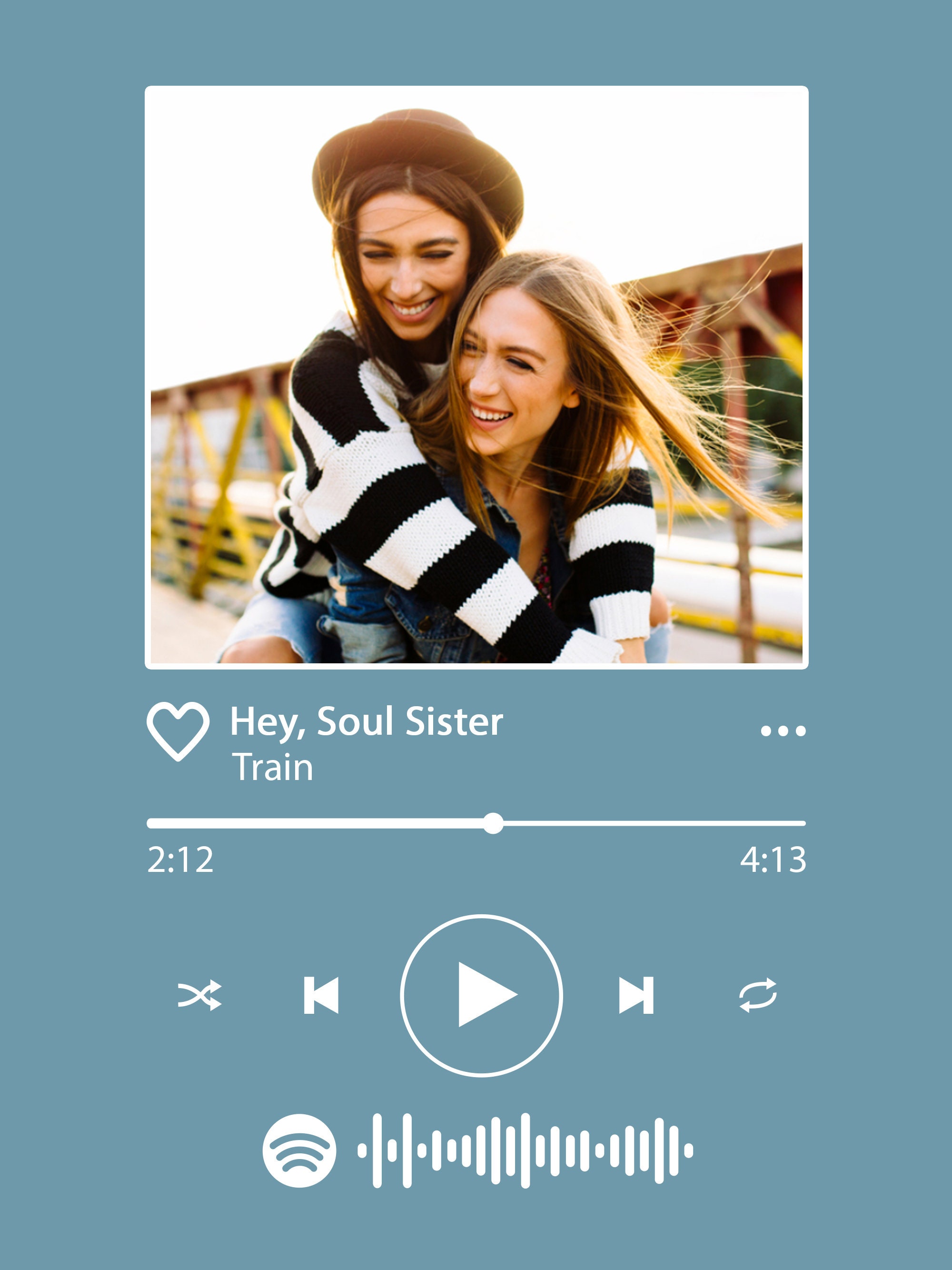 Benutzerdefinierte Spotify Song Print mit personalisierten | Etsy
