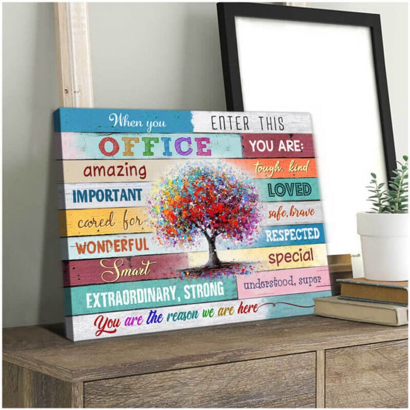 Canvas For Office Office Canvas Art When You Enter This Etsy