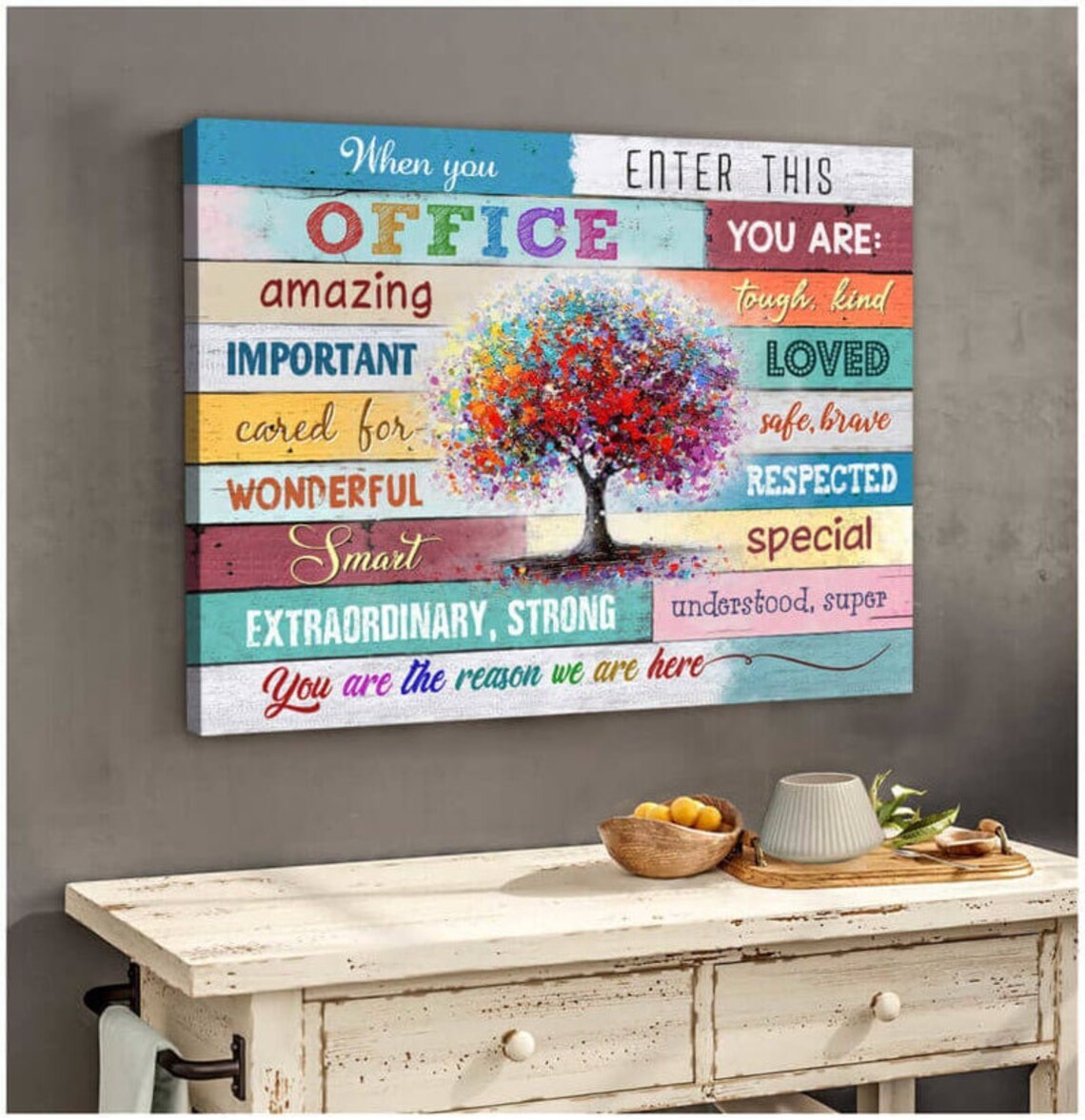 Canvas For Office Office Canvas Art When You Enter This Etsy
