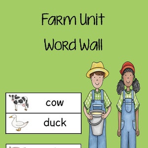 Farm Word Wall & Vocabulary Cards