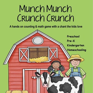 Juego de contar animales de granja, actividad matemática preescolar