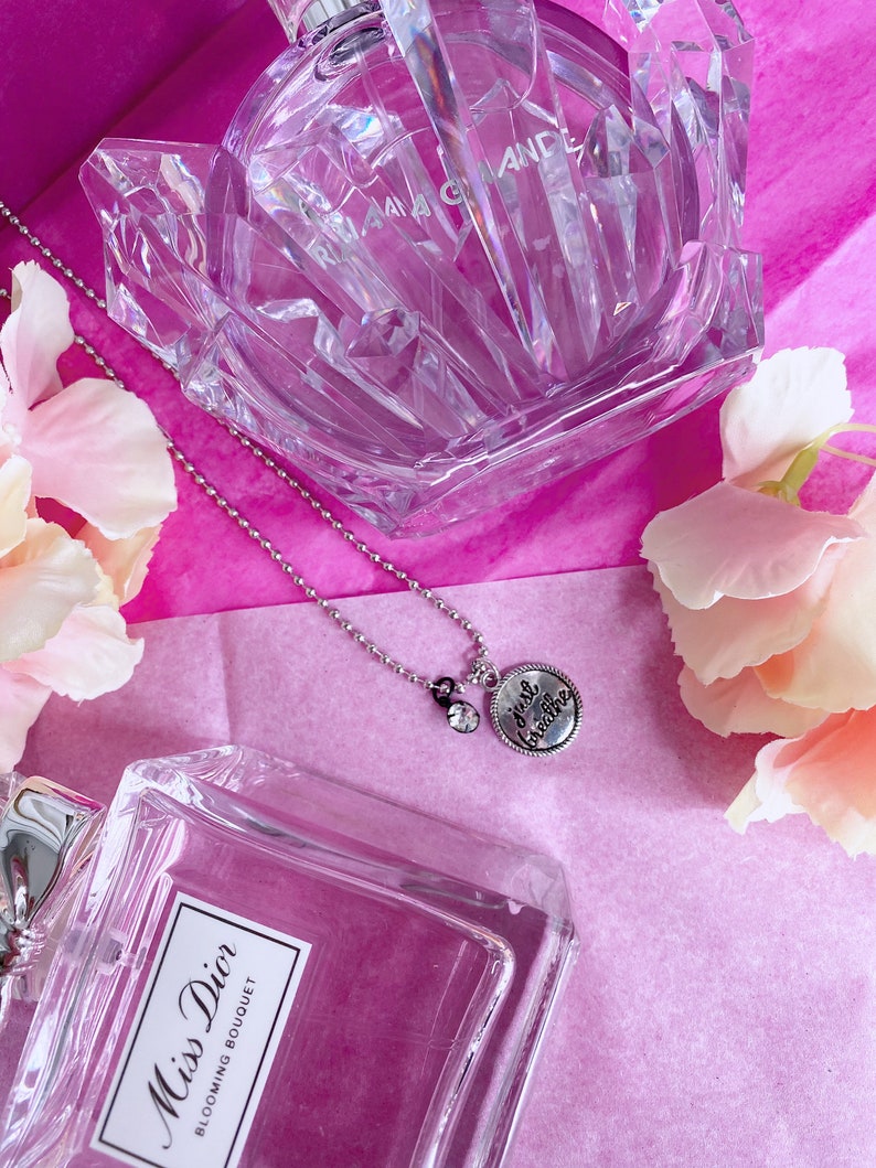Anxiety Jewelry Gifts for Him | Silver Jewelry Gifts for Her Anxiety Reminder Just Breathe Necklace