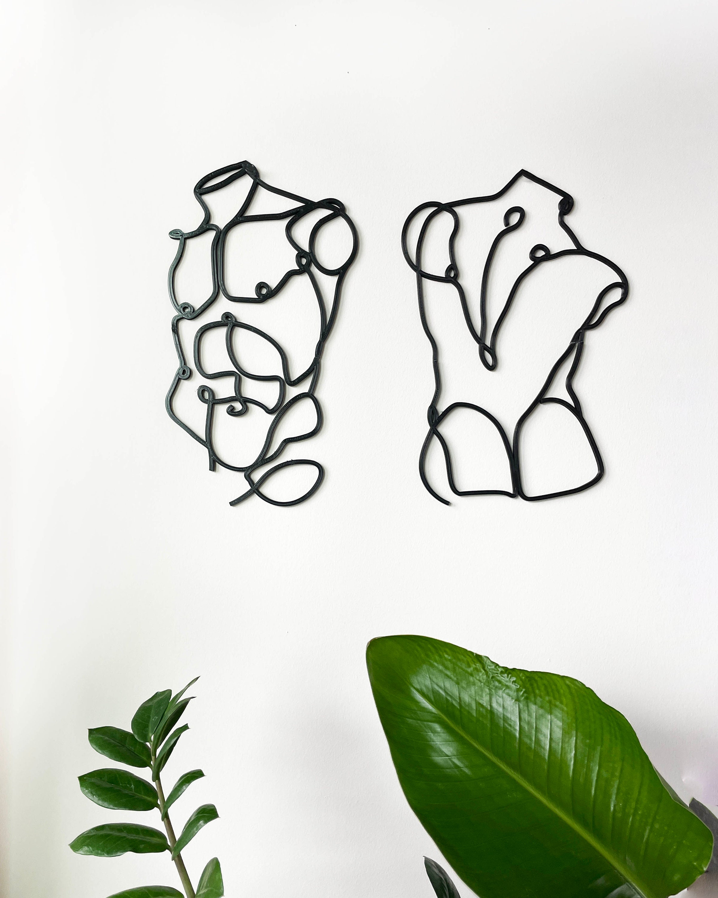 Minimalist line art male body wall hangings 3D wall decal Etsy