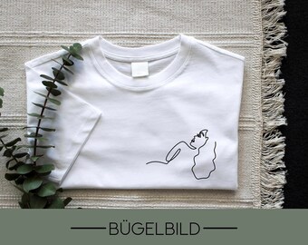 Bügelbild | Silhouette | Frau | Rückensicht | LineArt | zum Aufbügeln | T-Shirt | Flexfolie | 20 Farben | DIY | Geschenkidee | KLEIN