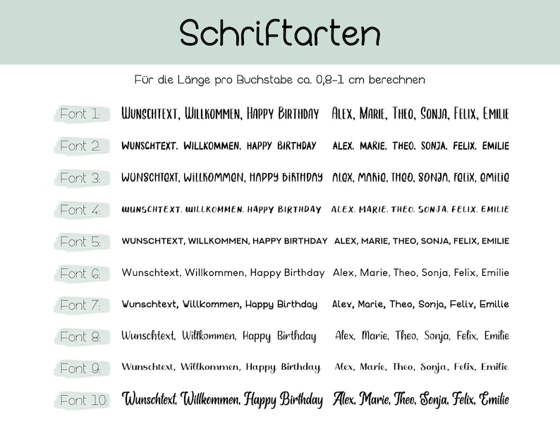 Individuelle Labels 5 20cm Breite Aufkleber Etiketten mit Wunschtext für Feiern, Hochzeit, Geburtstag, Haushalt, Büro, etc. Bild 2