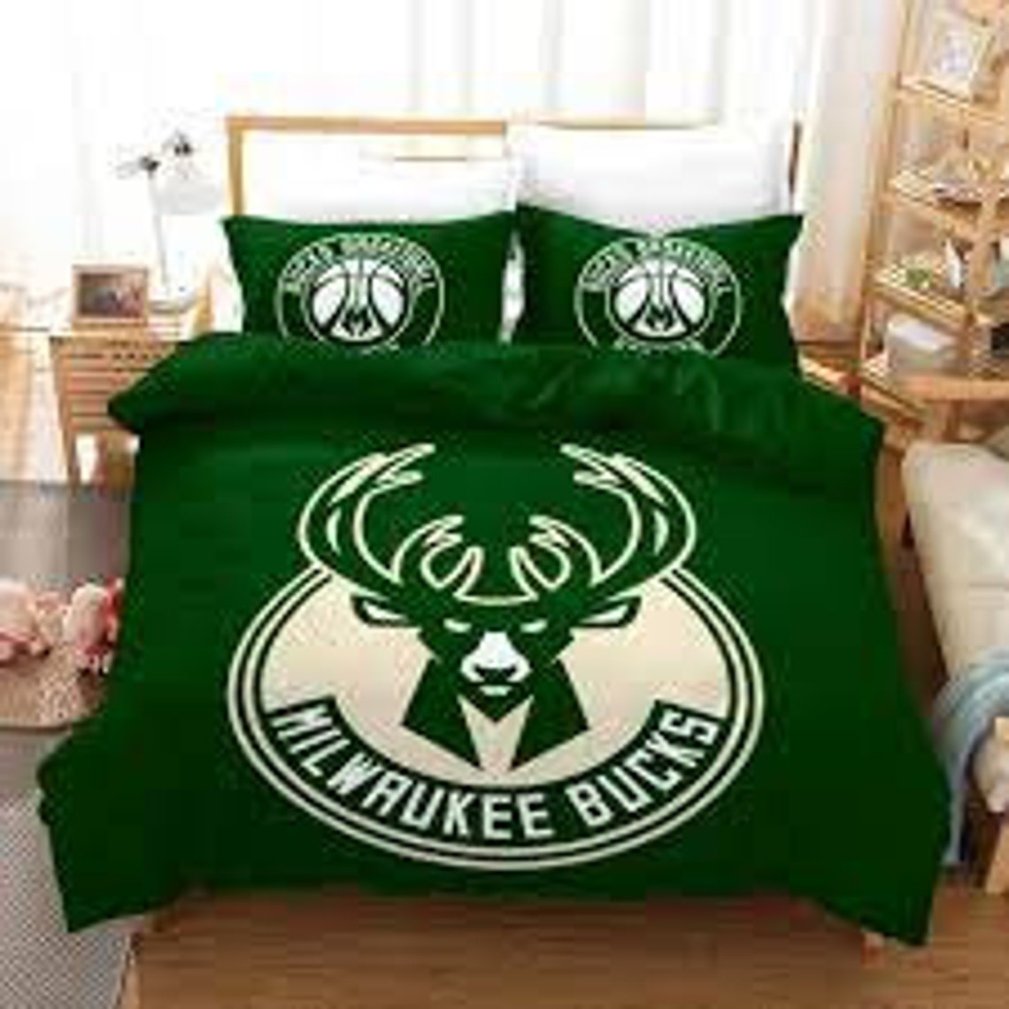 Milwaukee Bucks NBA Bedding Set Milwaukee Bucks Bedding Set Etsy