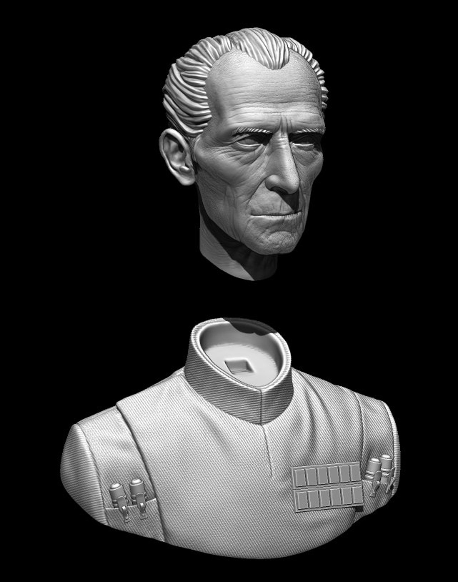 Tarkin Bust STL Files For 3d Printing Etsy UK
