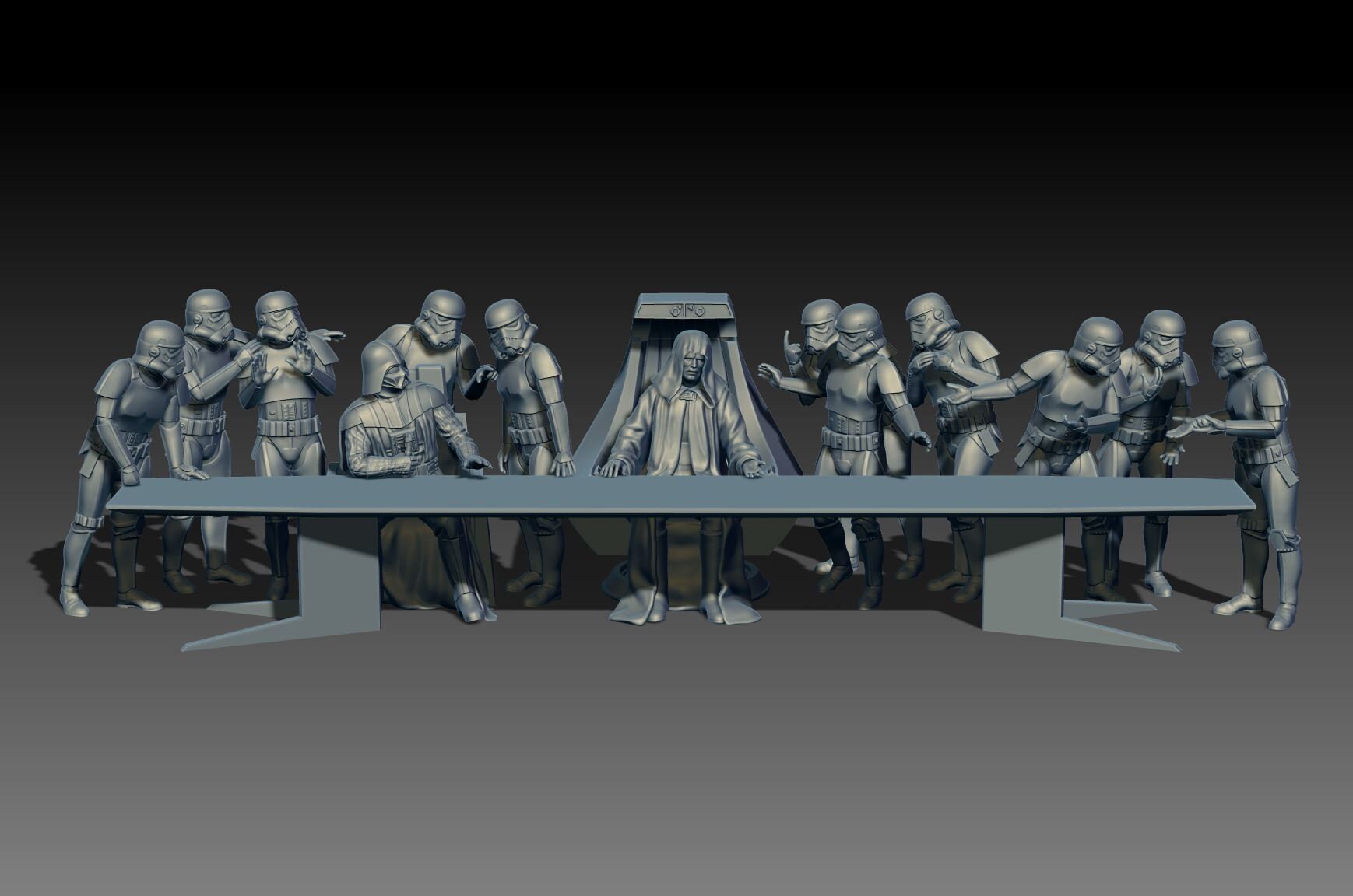 The Last Supper STL Files for 3d Printing Etsy