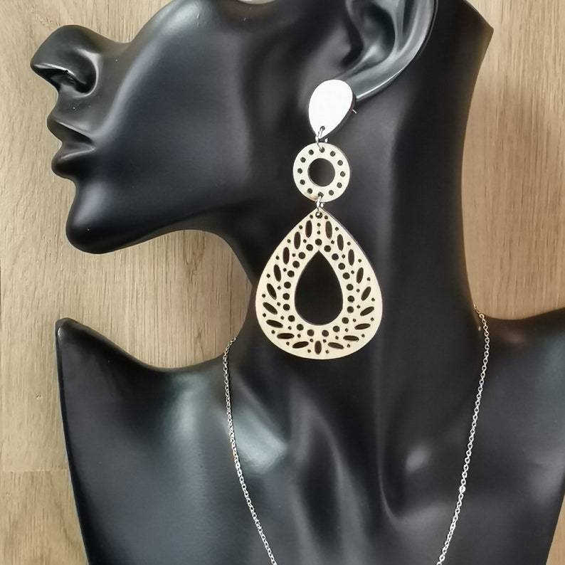 Oriental boho lace earrings