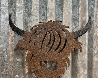 Highland Cow Head Magnet