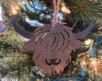 Highland Cow Head Ornament