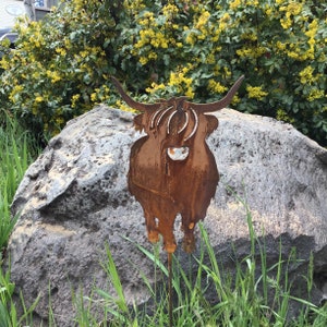 Highland Cow Yard Stake