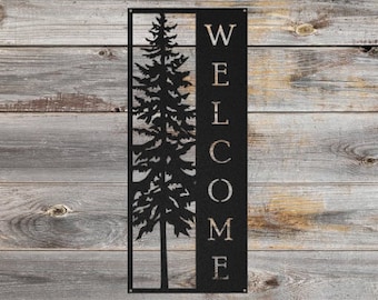 Metal Art Welcome Tree