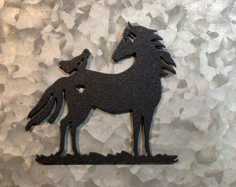 Horse with Bird Magnet