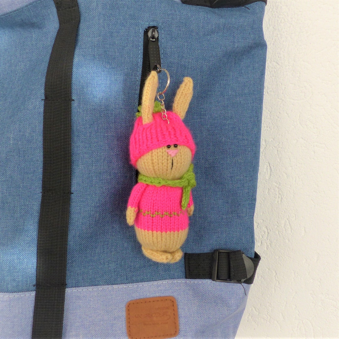Porte-clés Lapin Avec Pompon En Fourrure – Mignon, Doux, Pour Clés, Sac Ou Voiture, Cadeau Idéal