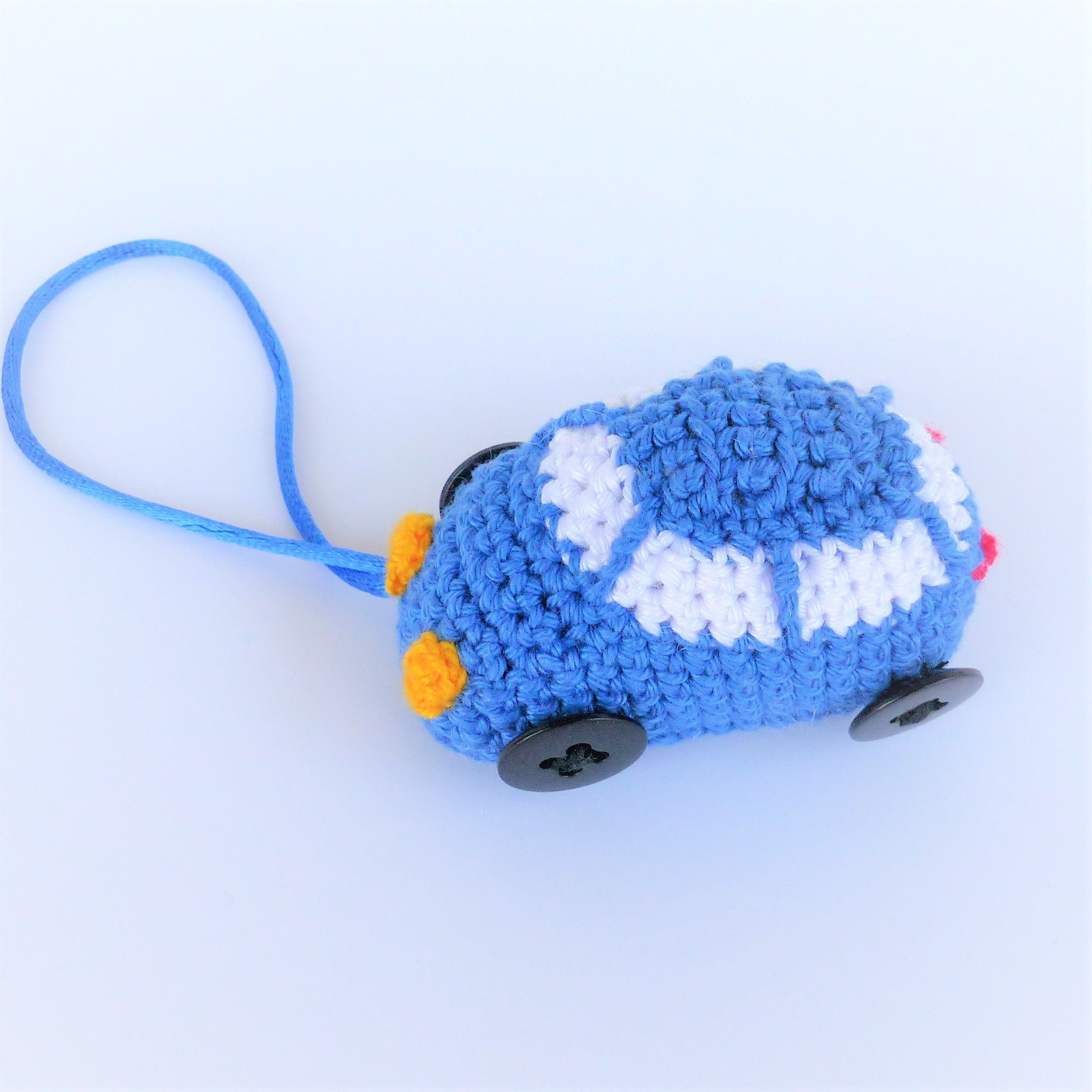 Small Car in Many Colors Crocheted Keychain Car Gift Driving
