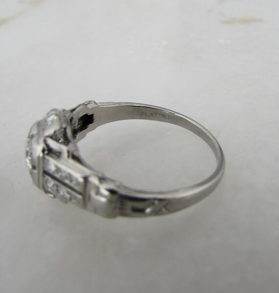 Art Deco diamond ringArt Deco diamond ring, Vinta… - image 4