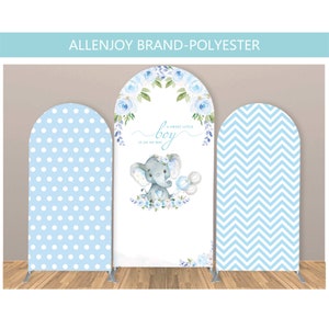 Arch Backdrop Cover Baby Shower Elephant Birthday Party Chiara Arch Background,Boy Girl Elephant Birthday Arch Backdrop,Custom Backdrop