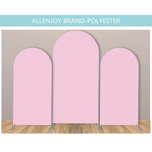 Pink Arch Backdrop Cover,Personalized Chiara Arch Backdrop,Arched Fabric Backdrop, Arched Metal Frame Stand Fabric Backdrop,Pink Solid Color