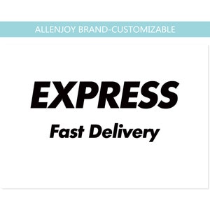 May include: Black and white graphic with the word "EXPRESS" in bold, large font and the text "Fast Delivery" in a smaller font below.