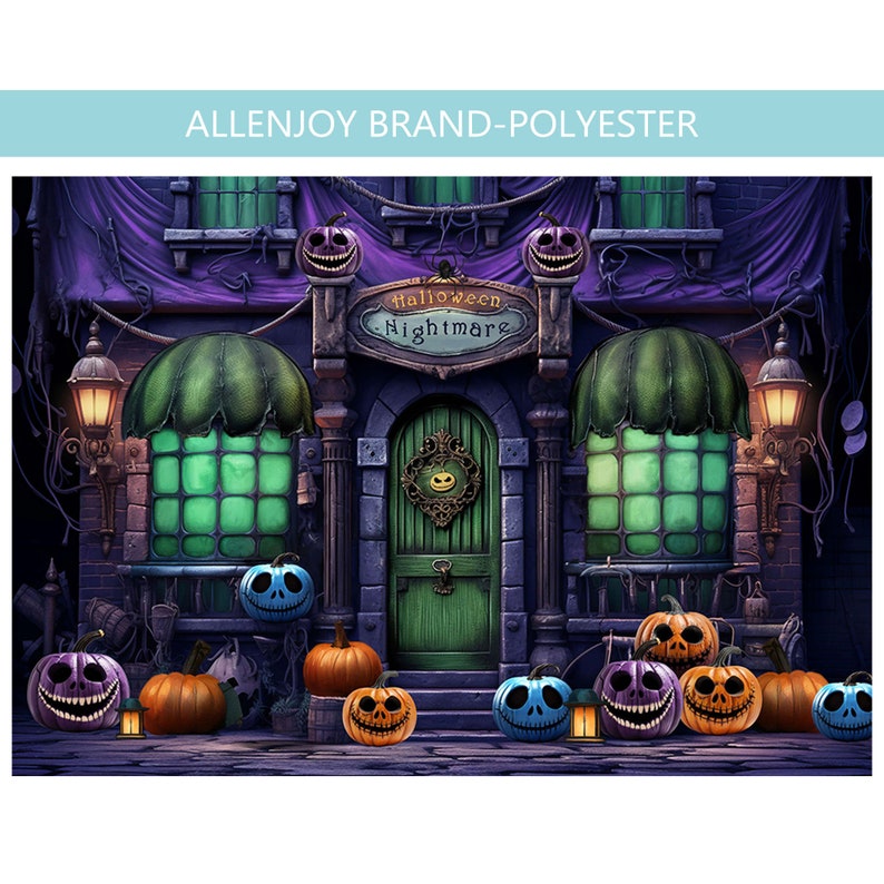 Halloween Nightmare Backdrop, Night Before Christmas Themed Decor ...