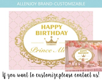 Avezano Geburtstag Hintergrund 2,2x1,5 M – Golden Glitter, Für Foto-Shootings & Partys