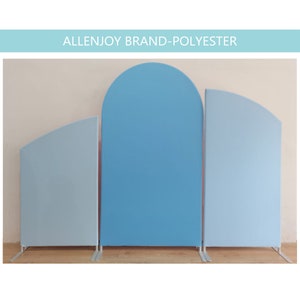 Blue Chiara Arch Backdrop,Arch Backdrop Panel,Polyester Arch Covers,Arched Fabric Backdrop,Arched Metal Frame Stand Fabric Backdrop