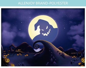Halloween Nightmare Backdrop, Night Before Christmas Themed Decor, Moon Ghost Birthday Customized Party Decorations Banner