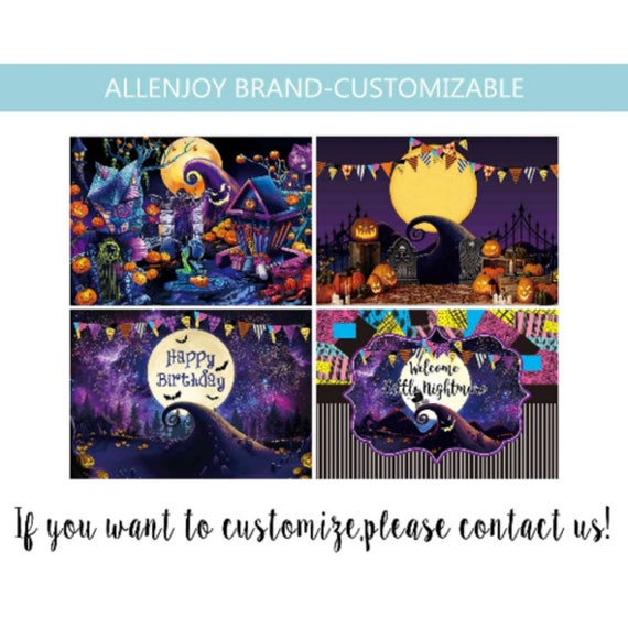 Halloween Backdrop 10x8ft - Pumpkin Bat Starry Sky Photo Background For Parties