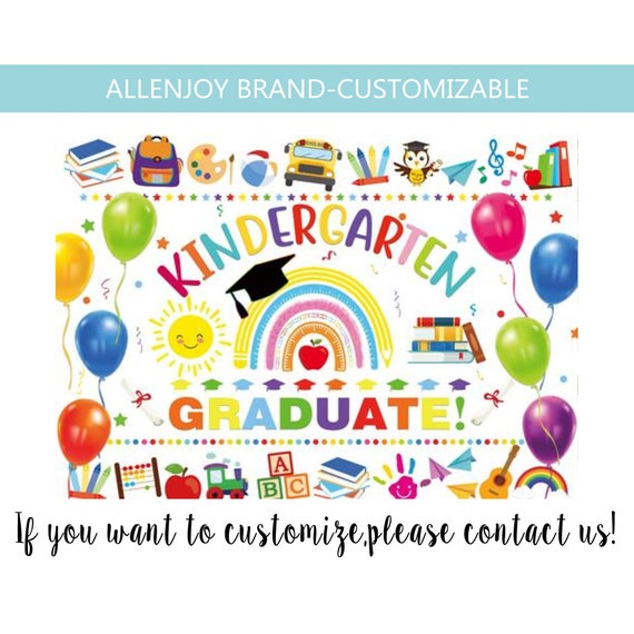 Colorful Kindergarten Graduation Banner 2024 – 10-Foot Long, Pre-Assembled Backdrop For Grad Party Decorations - View #8
