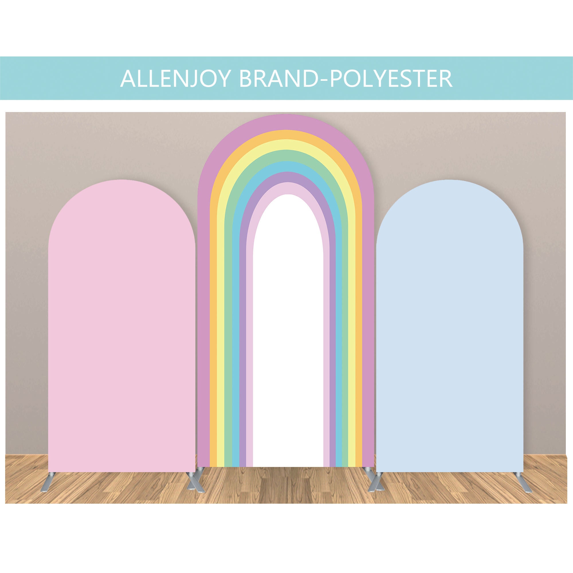 Pastel Rainbow Arch Cover for Kids Birthday Party Backdrop Decoration  Glitter Pink Photography Background Chiara Backdrops