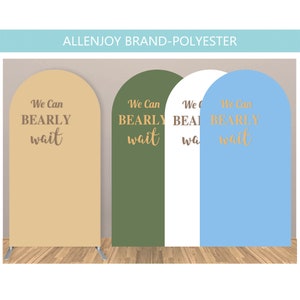 Bear Baby Shower Arch Backdrop,We can Bearly Wait Party Chiara Arch Backdrop,Custom Bear Birthday Party Arch Stand Backdrop Cover,Polyester