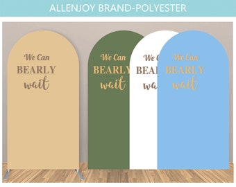 Bear Baby Shower Arch Backdrop,We can Bearly Wait Party Chiara Arch Backdrop,Custom Bear Birthday Party Arch Stand Backdrop Cover,Polyester