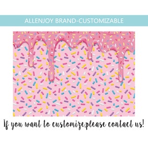 Donut Sprinkles Birthday Backdrop,Baby Shower Candyland Backdrop,Girl Birthday Donut Party Decoration,Two Sweet Party Banner,Sweet One Party
