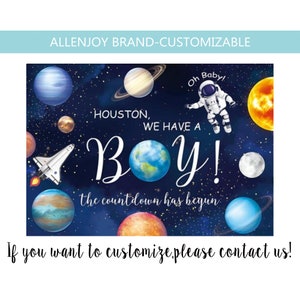 Outer Space Birthday Backdrop,It&#39;s a Boy Birthday Astronaut Backdrop,Space Theme Birthday Backdrop,Space Galaxy Backdrop Decorations