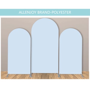 Blue Arch Backdrop Cover,Personalized Arch Covers,Arched Fabric Backdrop, Arched Metal Frame Stand Fabric Backdrop, Blue Solid Color