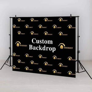 LOGO Wall Custom Party Backdrop Wrinkle-resistant Fabric Photography Personalized Banner Add Pictures Text Logo Or Art Design