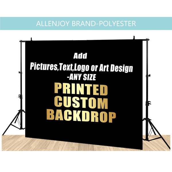 Printed Custom Party Backdrop Wrinkle-resistant Fabric Photography Personalized Banner Add Pictures Text Logo Or Art Design