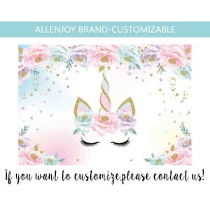 Unicorn Backdrop,Baby Shower Birthday Backdrop,Unicorn Birthday Party Decoration,Unicorn Pastel Backdrop,Custom Unicorn Birthday Backdrop