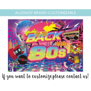 Back to 80s Backdrop,80s 90s Party Decorations,Back to The 1980's Party Graffiti Banner,Hip Hop Teen Birthday Party Banner,Custom Backdrop