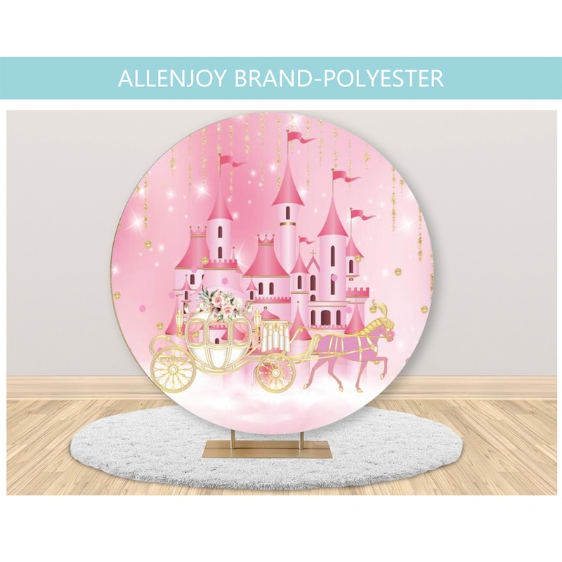 Round Princess Images Round Princess Backdrop Cover - Etsy