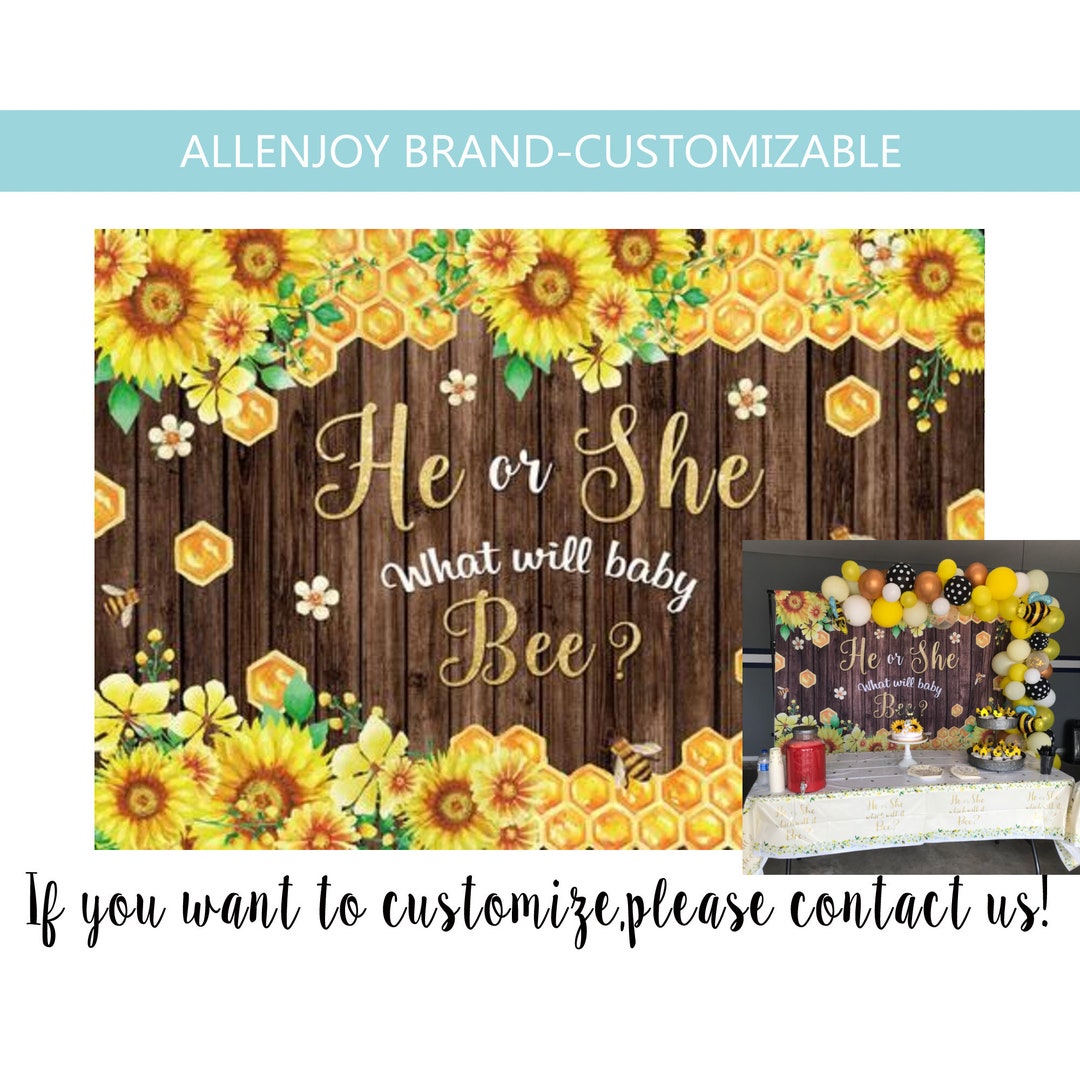 Bee Gender Reveal Backdrop,what Will It BEE He or She Gender Reveal ...