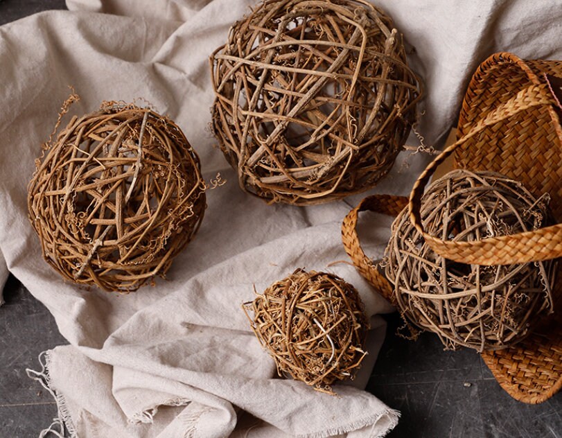 Rattan Wicker Balls Vase Fillers for Weddings Display Decor Etsy