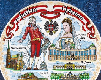 Vienna Souvenir Plate: Decorative Ceramic with Landmarks - Perfect Travel Gift & Home Decor