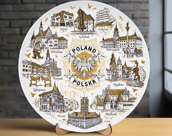 Ceramic Wall City Plates
