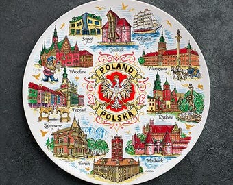 Talerz 12cm Polska ceramiczny dekoracyjny na ścianę pamiątka Suvenix POL-MT-188